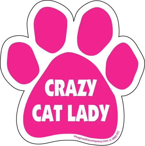'Crazy Cat Lady/Lad' Badges or Stickers