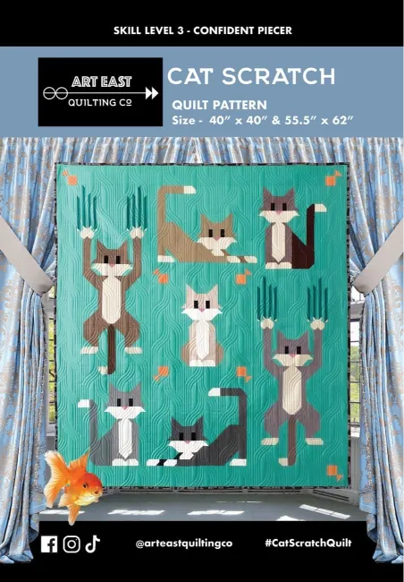 Art & Artifact Cats Cotton Quilt